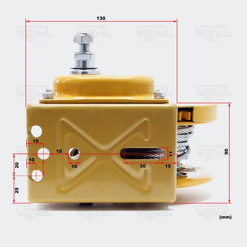Kép 2/2 - Kézi csörlő 540 kg -ig 10 m kötéllel