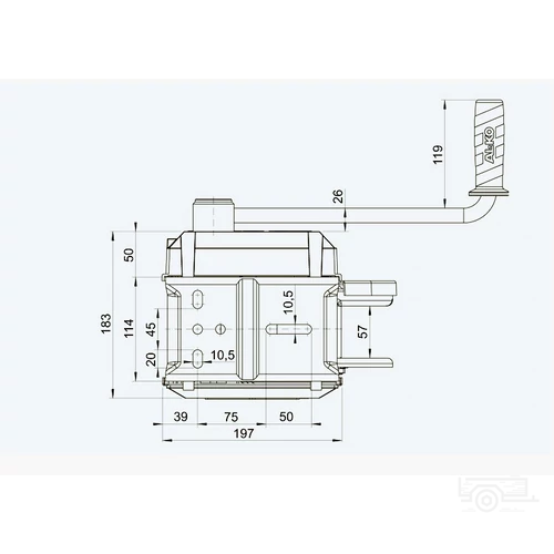 Kép 3/3 - AL-KO Optima 901 PLUS kézi csörlő, üres dobbal