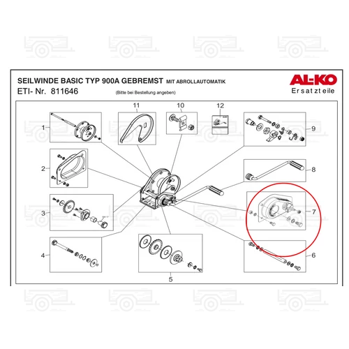 Kép 3/3 - AL-KO 900 compact csörlő burkolat, váltokarral