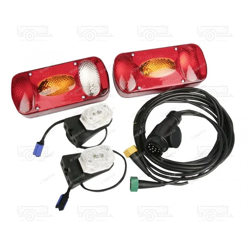 Utánfutó elektromos vezeték 13pin / 5 m MD-36 lámpákkal, SET