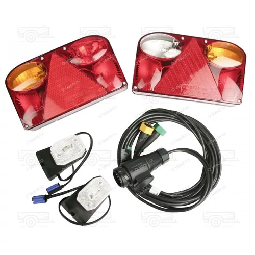 Utánfutó elektromos vezeték 13pin / 9 m FT-88 lámpákkal, SET