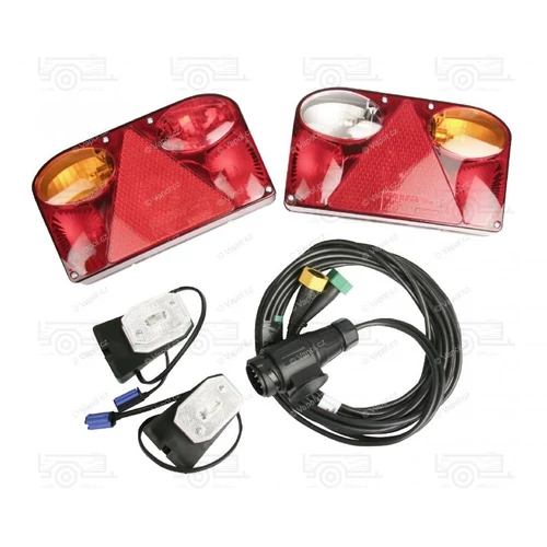 Utánfutó elektromos vezeték 13pin / 4 m FT-88 lámpákkal, SET