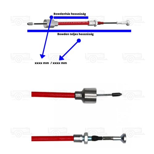 Kép 2/2 - AL-KO fékbowden nippel-gomba 770 mm/966 mm