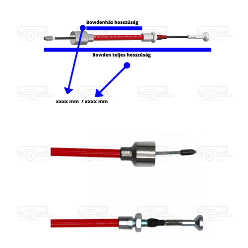 Kép 2/2 - AL-KO fékbowden nippel-gomba 1020 mm/1216 mm