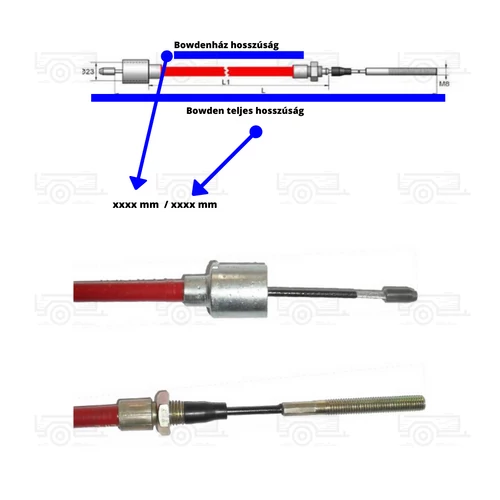 Kép 2/2 - AL-KO fékbowden nippel-menet 530mm/740 mm