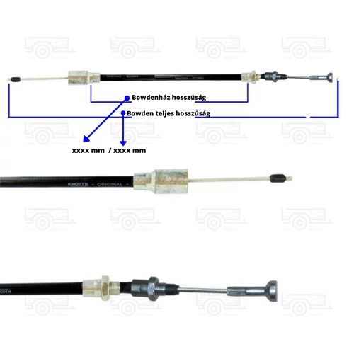 Kép 2/2 - KNOTT fékbowden nippel-gomba 530 mm/720 mm