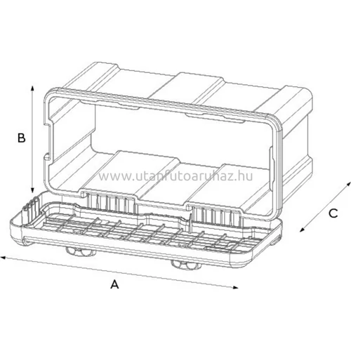 Kép 4/4 - Szerszámosláda 550mm x 250mm x 295 mm