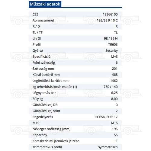 Kép 2/2 - Gumiabroncs 195 / 55 R 10 C