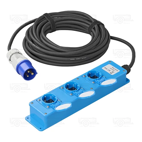 CEE, H07RN-F, 3-utas Schuko aljzat, 10 m, 3x1,5 mm²