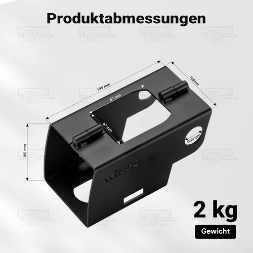 Kép 8/8 - Wiltec nyitható kapcsolófej zár, lakattal, vonógömb kupakkal, univerzális
