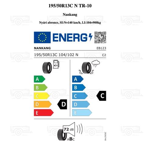 Kép 2/2 - Nankang gumiabroncs 195/50R13C