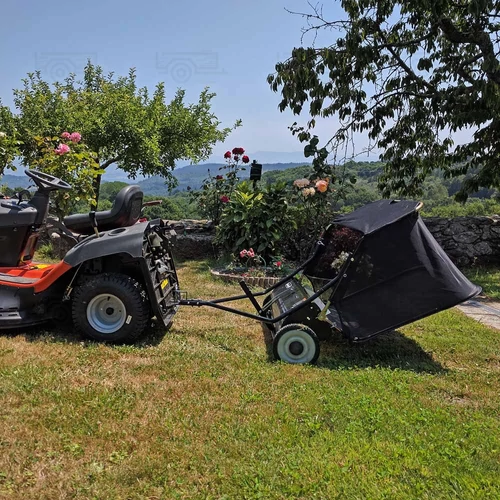 Kép 8/8 - Fűnyíró traktor seprőgép gyűjtővel 95 cm