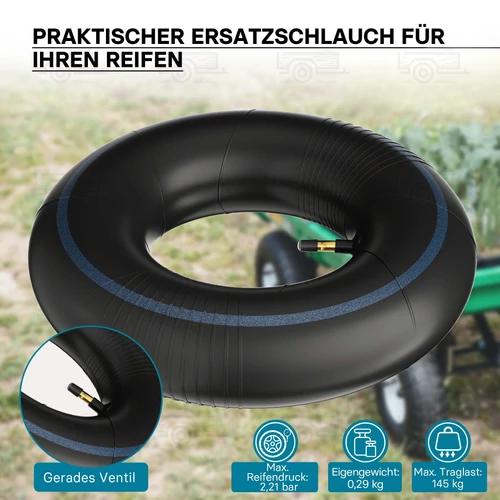 Fűnyíró traktor tömlő, 15x6.00-6, egyenes szeleppel