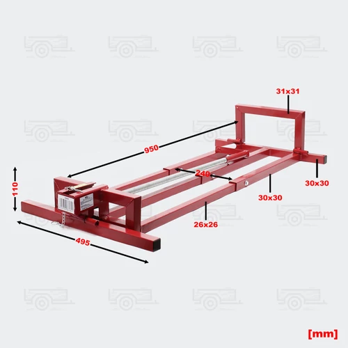 Kép 4/8 - Fűnyíró traktor billentő, szereléshez  400 KG