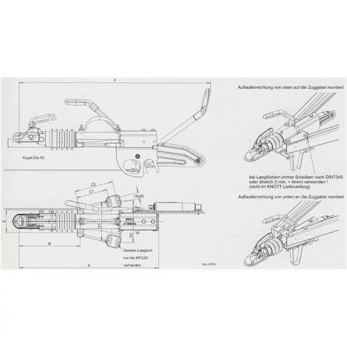 Kép 3/4 - KNOTT Vonófej KFGL 35 K35CN3. 3500KG