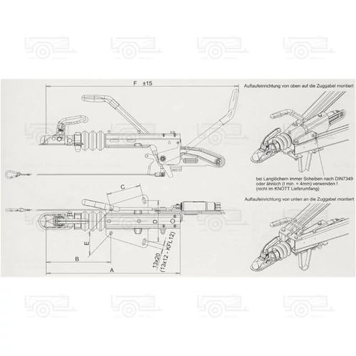Kép 3/3 - KNOTT Vonófej KF 20 K20BN3. 2000KG