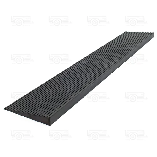 Ajtóküszöb rámpa 6x900x60 mm fekete, gumi, egyenes