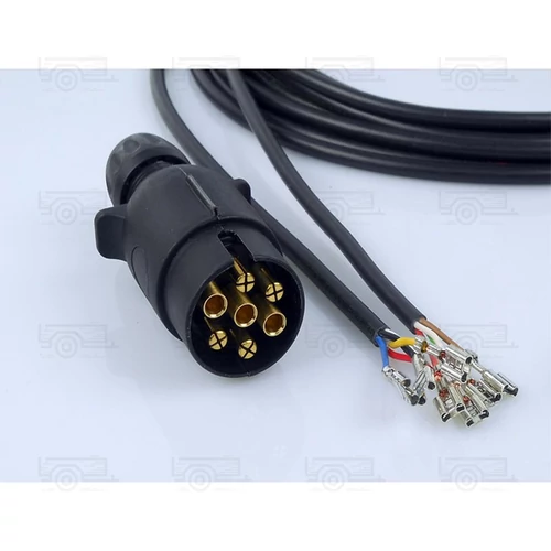 Kép 2/4 - Utánfutó kábel szett 8 méter Aspöck 2x bajonett csatlakozóhoz, 7 pólusú