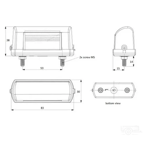 Kép 3/3 - KMR rendszám világítás, LED kivitel