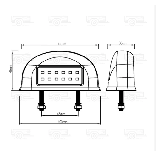 Kép 3/3 - KMR L1894 rendszám világítás, LED kivitel