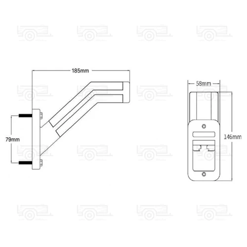 Kép 2/2 - L1906 LED szélességjelző - jobb