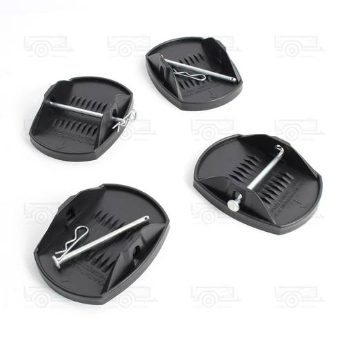 Kép 6/9 - 4 db alátétlemez - 180 x 145 mm - fém tüskével