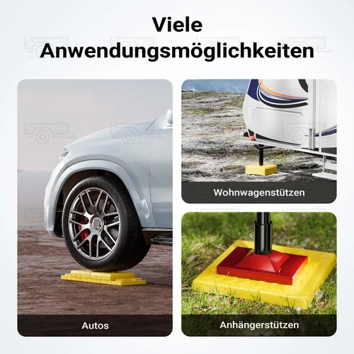 Kép 3/8 - 4 db HDPE alátétlemez szett - 218 x 218 x 10 mm - 1000 kg tererbírás