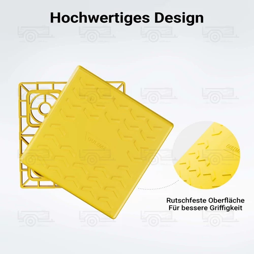 Kép 4/8 - 4 db HDPE alátétlemez szett - 218 x 218 x 10 mm - 1000 kg tererbírás