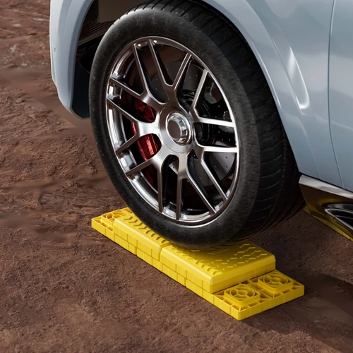 Kép 2/8 - 4 db HDPE alátétlemez szett - 218 x 218 x 10 mm - 1000 kg tererbírás