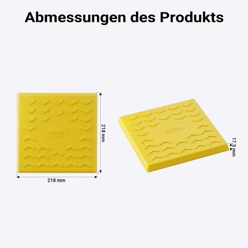 Kép 6/8 - 4 db HDPE alátétlemez szett - 218 x 218 x 10 mm - 1000 kg tererbírás