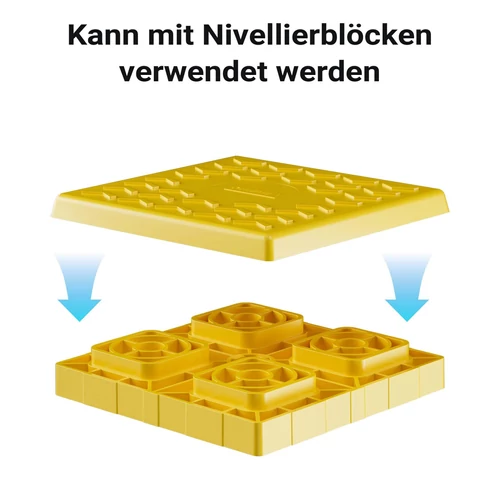 Kép 7/8 - 4 db HDPE alátétlemez szett - 218 x 218 x 10 mm - 1000 kg tererbírás