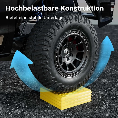 Kép 8/8 - 4 db HDPE alátétlemez szett - 218 x 218 x 10 mm - 1000 kg tererbírás
