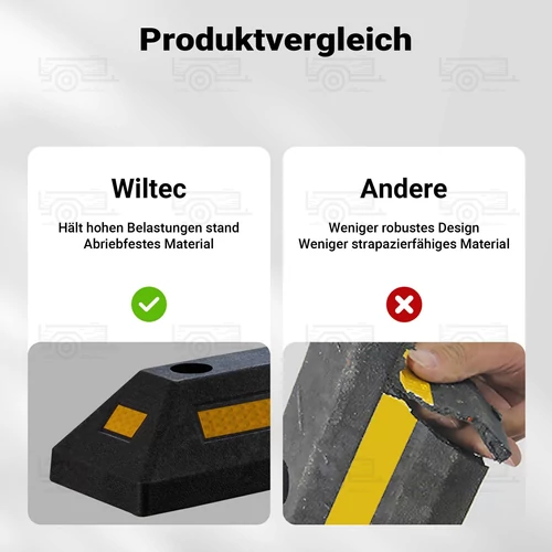 Kép 5/8 - 2db kerékütköző gumiból - 56 x 15 x 10 cm