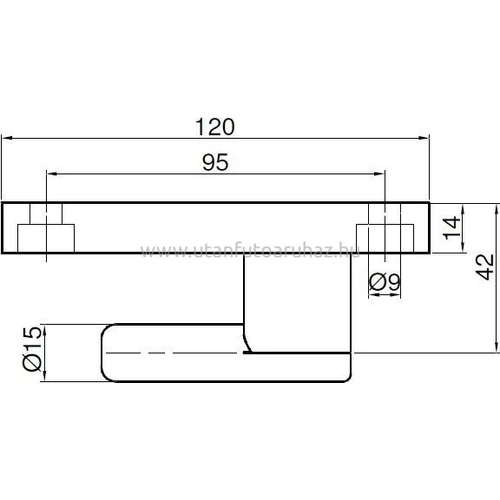 Kép 2/4 - Zsanér készlet 120mm