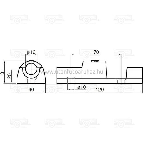 Kép 3/4 - Zsanér készlet 120mm