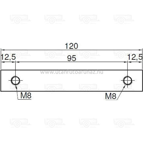 Kép 4/4 - Zsanér készlet 120mm