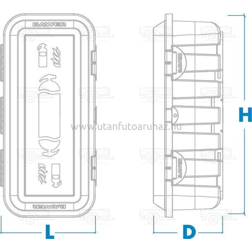 Kép 3/3 - Tűzoltó készülék tartó