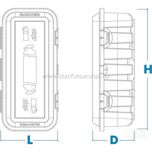 Kép 3/3 - Tűzoltó készülék tartó