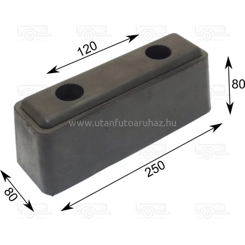 Ütköző gumi 250X80X80