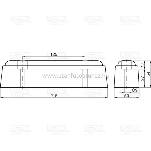 Kép 2/2 - Ütköző gumi 215X50X55