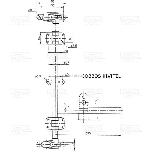 Kép 2/2 - Rúdzár ajtóhoz 27 inox jobb