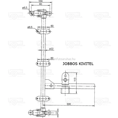 Kép 2/2 - Rúdzár ajtóhoz 20 jobb