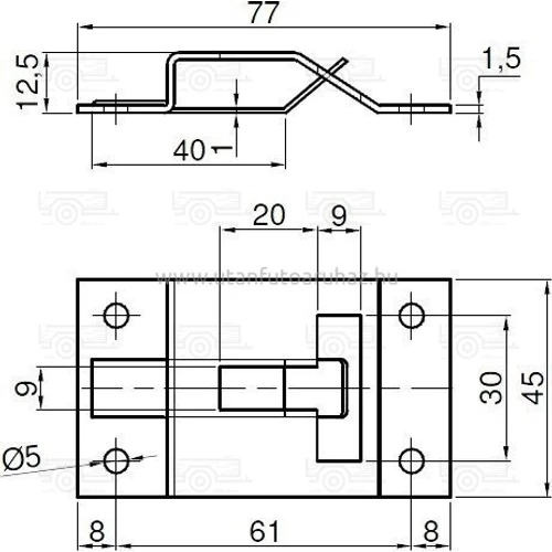 Kép 2/2 - Ajtókitámasztó fogadó elem inox