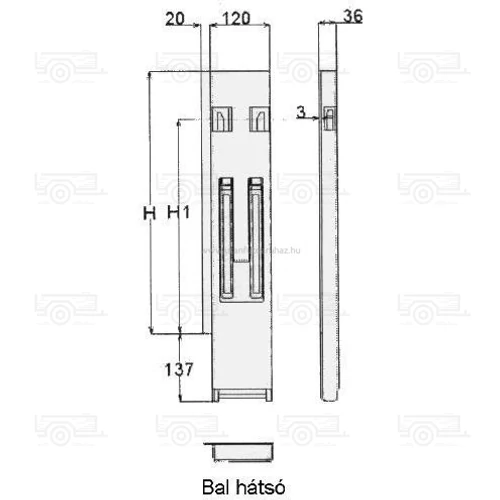 Kép 2/2 - Rakonca 800 hátsó bal