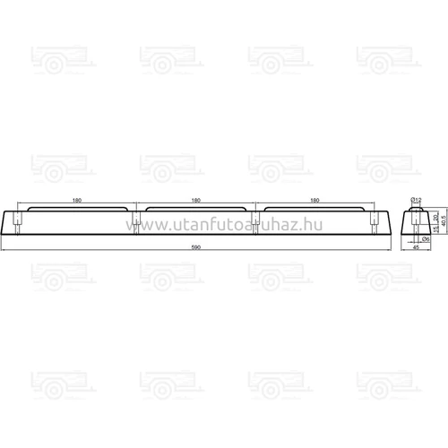 Kép 2/2 - Ütköző gumi 590X45X40