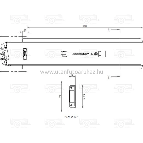 Kép 2/2 - Hestal rakonca 801 600mm középső