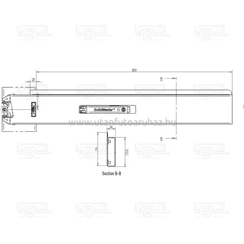 Kép 2/2 - Hestal rakonca 801H 800mm hátsó bal