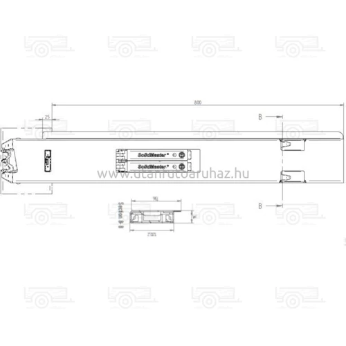 Kép 2/2 - Hestal rakonca 802H 800mm hátsó bal