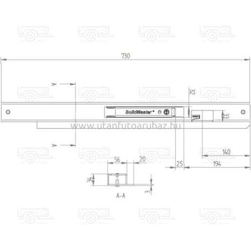 Kép 2/2 - Hestal rakoncs 802R 600mm első jobb
