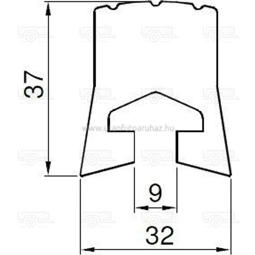 Kép 2/2 - Ütköző gumi profil 3000